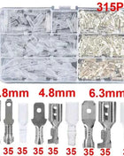 Male Female Wire Box Insulated Cable Macho Connector 2.8/6.3mm Electrical Crimp Terminals Termin Spade Connectors Assorted Kit