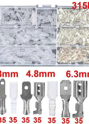 Male Female Wire Box Insulated Cable Macho Connector 2.8/6.3mm Electrical Crimp Terminals Termin Spade Connectors Assorted Kit