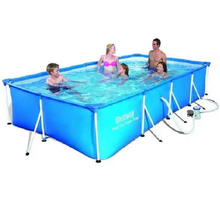 56424 Bestway 400*211*81 cm/157"x83"x32" Acciaio Pro Splash Frame Piscina/Grande Rettangolo Mobile Famiglia Splash Frame Piscina 35Kg