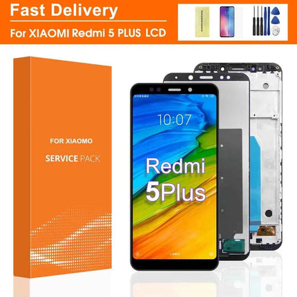LCD Per Xiaomi Redmi 5 Plus Display LCD Touch Screen Per Redmi 5Plus LCD Digitizer Con Telaio di Sostituzione di Riparazione MEG7 MEI7 LCD