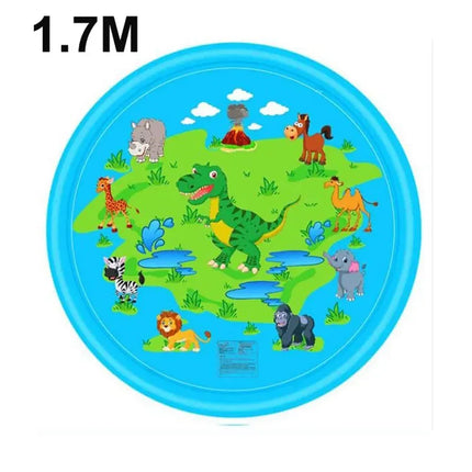 170CM Bambini Paddling Gonfiabile Getto d'acqua Piscina Spiaggia estiva Giochi all'aperto Giocattolo Prato Tappetino per piscina Giocattoli per bambini