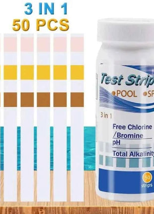 Strisce Reattive per Test Cloro e pH per Piscine, Acquari e Vasche dei Pesci, Tester per Acqua, Cloro Residuo, Valore pH, Alcalinità, Durezza