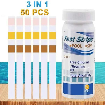 Strisce Reattive per Test Cloro e pH per Piscine, Acquari e Vasche dei Pesci, Tester per Acqua, Cloro Residuo, Valore pH, Alcalinità, Durezza