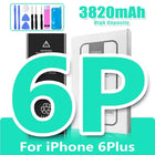 XDOU 2026 NEW Battery For iPhone 7 8 6S 6 Plus X XR 11 11Pro Xs Max High Capacity Phone Bateria + Free Tools
