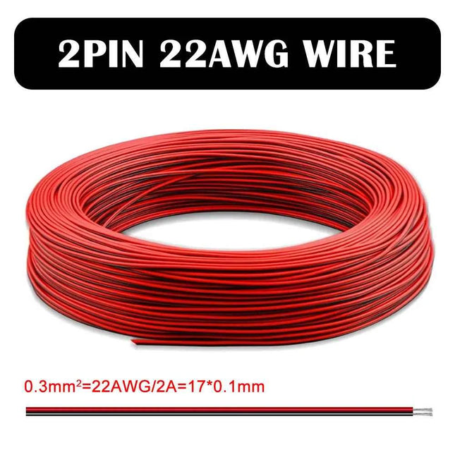 1m/5m/10m 2PIN 3PIN 5PIN 6PIN LED Wire Cable 22AWG Electric Wires Extension For WS2812B WS2811 5050 RGB RGBW LED Strip Light
