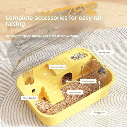 Hamster cage, super large luxury villa, golden thread bear cage, super large space, acrylic hamster cage, pet supplies