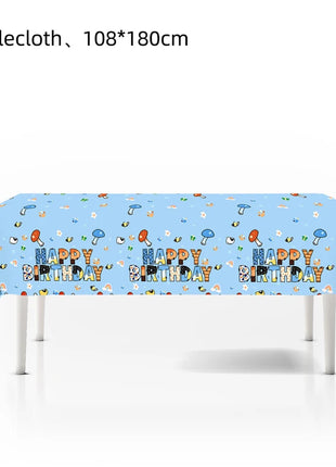 Nuovo cartone animato Cani Decorazione festa di compleanno Set completo Kit Cane blu Buon compleanno Piatti Tovaglioli Tazze Articoli per la tavola Bomboniera per bambini