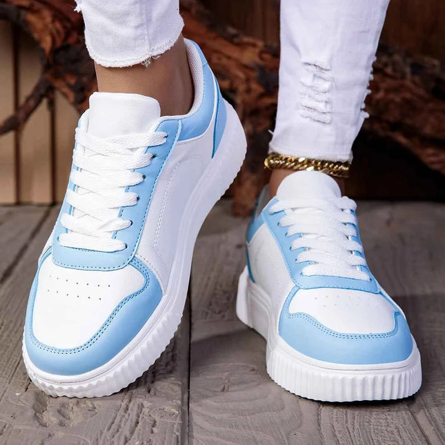 ZERJER Sneakers Unisex, Nuovo Arrivo Scarpe Sportive Classiche Retrò da Uomo Taglie Grandi, Scarpe da Tennis Bianche con Suola Spessa, Colore Solido