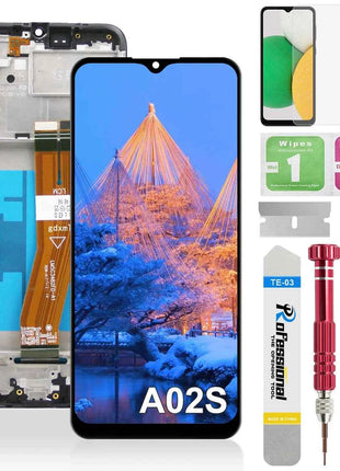 OEM For Samsung Galaxy A02s A025 Display Touch Screen Digitizer Assembly Panel Phone LCD Display Screen Replacement With Frame
