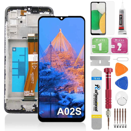 OEM For Samsung Galaxy A02s A025 Display Touch Screen Digitizer Assembly Panel Phone LCD Display Screen Replacement With Frame