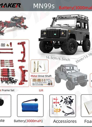 New MN99s MN98 1:12 MN Model RTR Version RC Car 2.4G 4WD RC Rock Crawler Defender Remote Control Car 1/12 RC Truck Cars Toys