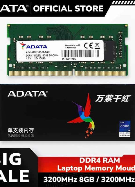 ADATA Laptop Memory RAM DDR4 8GB 16GB 3200MHz SO-DIMM Memory Module for notebook