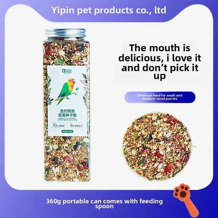 YEE Professional Parrot Food-Nutrient-Rich Pellet Blend for African Greys,Caiques&Conures|Fortified with Nuts,Fruits&Probiotics