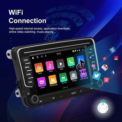 LeeKooLuu 7" Carplay Android Auto Radio for Volkswagen VW Passat B6 B7 CC Tiguan Touran GOLF POLO Car Multimedia GPS Player