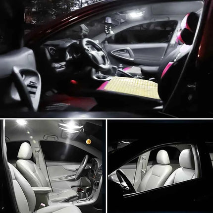 2PCS T10 W5W Canbus LED Bulbs Super Bright 3030 10SMD Car Interior Reading Dome Light Marker Lamp Auto Wedge Parking Bulbs White