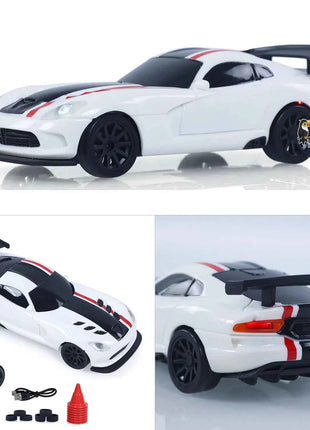 Gifts 1/43 RC Drift Car with Gyro Upgraded Ver 2.4G Remote Control Mini Drift Race Car 4WD Radio Control RC Toys Traffic Cones