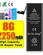 High Capacity Battery For iPhone 4 4S 5 5S 5C SE 2020 6 6S 7 8 SE2 Plus X XR XS 11 Pro Max Mobile Phone Pack New 0 Cycle Seal