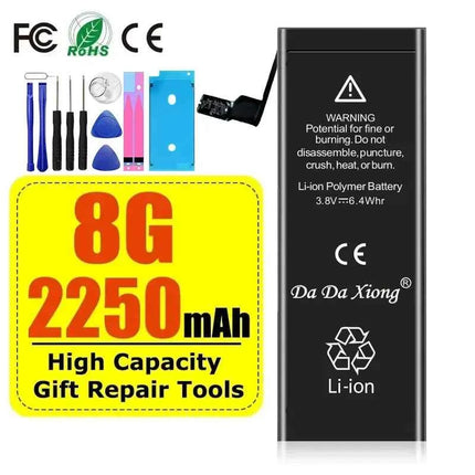High Capacity Battery For iPhone 4 4S 5 5S 5C SE 2020 6 6S 7 8 SE2 Plus X XR XS 11 Pro Max Mobile Phone Pack New 0 Cycle Seal