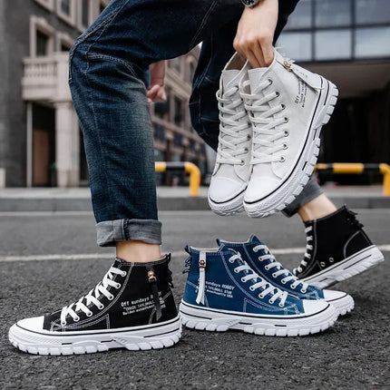 Tenis Masculino Scarpe da uomo Scarpe di tela vulcanizzate Sneakers alte Scarpe casual con plateau traspiranti Scarpe da ginnastica da uomo Scarpe da ginnastica robuste