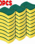 50/1Pcs Kitchen Dishwashing Sponge Soft Absorbent Clean Rub Pot Rust Scouring Pad Removing Kits Household Cleaning Brush Sponge