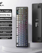 AULA F108 PRO Mechanical Keyboard Custom 100% Layout RGB Backlight Wireless Bluetooth Hifi Switch Gaming Keyboard