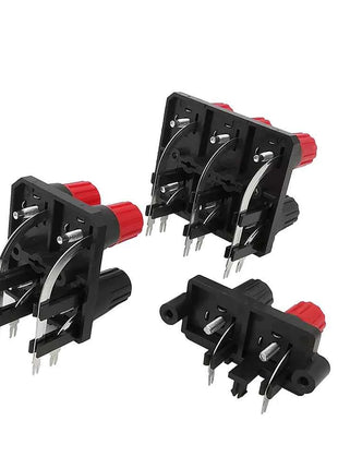 1 pz 2/4/6 posizioni 4mm presa a banana jack audio esterno amplificatore altoparlante morsettiera a vite connettore dritto/piegato pin