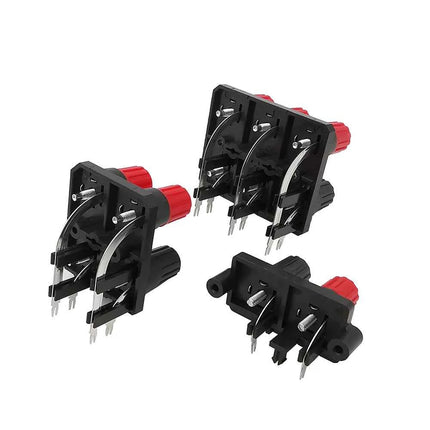 1 pz 2/4/6 posizioni 4mm presa a banana jack audio esterno amplificatore altoparlante morsettiera a vite connettore dritto/piegato pin