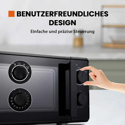 Forno a Microonde Compatto 20L - 5 Livelli di Potenza, Timer, Scongelamento