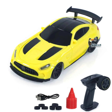 Gifts 1/43 RC Drift Car with Gyro Upgraded Ver 2.4G Remote Control Mini Drift Race Car 4WD Radio Control RC Toys Traffic Cones