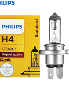 Philips Vision H4 9003 HB2 Standard Car Head Lamp Original Bulb Genuine Halogen Light ECE 12V 60/55W P43t 12342C1, 1X