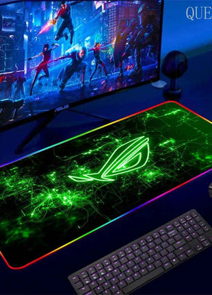 Cartoon Asus Deskmat Mouse Pad Gaming LED Mouse Mat 900x400 Mousemats Table Pads PC Office Desk Mat RGB Keyboard Mats XXL