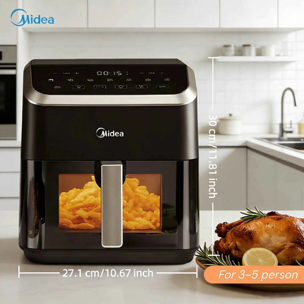 Friggitrice ad Aria Midea Smart 5L - Circolazione Aria Calda, Finestra, Senza Olio