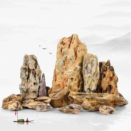 250g 500g 1000g Natural Aquarium Decor Stone Rockery Landscaping Fish Tank Microporous Stone Good for Plants Growth