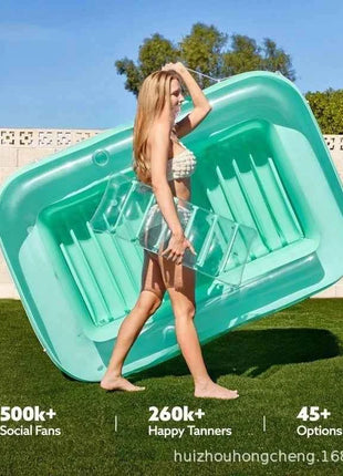 Piscina gonfiabile per prendere il sole Letto galleggiante Piscina gonfiabile per prendere il sole Letto galleggiante Piscina esterna Riposo del gioco Materasso ad aria