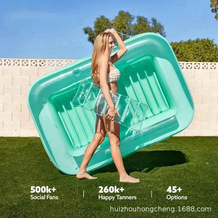 Piscina gonfiabile per prendere il sole Letto galleggiante Piscina gonfiabile per prendere il sole Letto galleggiante Piscina esterna Riposo del gioco Materasso ad aria