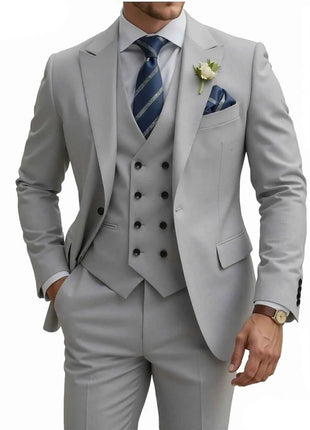 Abito Uomo 3 Pezzi Doppio Petto Slim Fit - Tuxedo Matrimonio e Gala