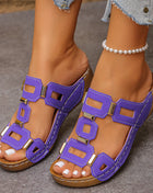 Women's Roman Style Large Size Sandals Beach Open Toe Slippers Summer Wedges Comfortable Outdoor Slip-on Shoes for Women