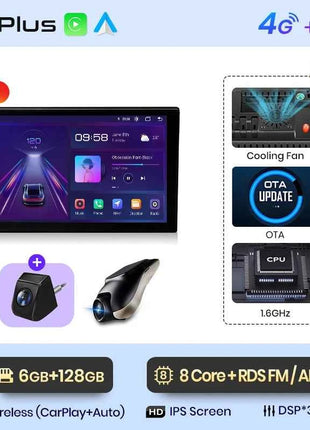 Junsun Qualcomm 8-Core 360 View Camera Universal Stereo 7" 9" 10" Car Radio CarPlay Android Auto Multimedia Player GPS DSP WiFi