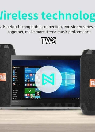 Portable Speaker Wireless  Bluetooth-compatible Subwoofer Outdoor Waterproof Loudspeaker Stereo Surround Support FM RadioTF