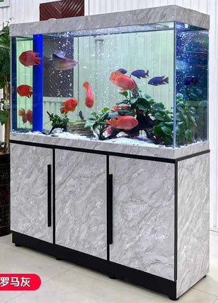 CZ Home Living Room Screen Aquarium Landscaping Full Set Ultra-clear Glass Large Medium Bottom Filter Fish Tank