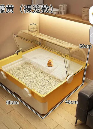 Hamster cage special oversized luxury villa golden bear wintering double-layer transparent basic cage flower branch mouse feedin