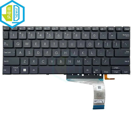 FR LA US SP Silver Black Backlight Keyboard For ASUS Vivobook X1402ZA X1404 X1405 X1403 Laptop Backlit Keyboards silver keycaps