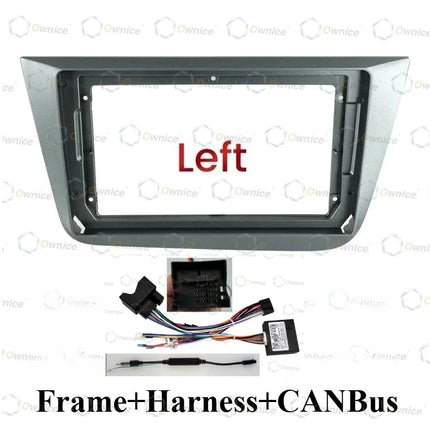 Ownice 9 "Fascias telaio autoradio per Seat Altea Toledo 5P 2004 - 2015 Pannello stereo Cablaggio Cavo di alimentazione Cavo Canbus