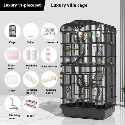 Luxury Wooden Pet Cage Mansion for Sugar Glider Large Hamster House Squirrel Enclosure Dwarf Flying Mouse Habitat