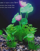 Artificial Aquarium Decor Plants Water Weeds Ornament Aquatic Fish Tank Simulation Grass Flower Decoration Accessories