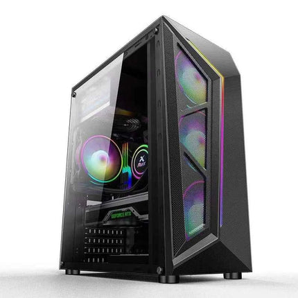 Transparent Computer Case With RGB Light For ATX/M-ATX/ITX Motherboard SSD HDD USB3.0 ATX Power Supply 310mm GPU Graphic Card