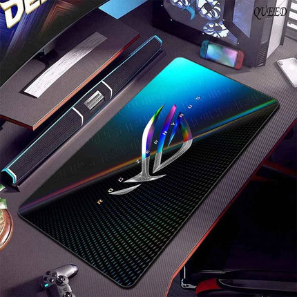 Asus Rog Mause Pad Anime Mouse Mats Gaming Computer Desk Mat Mouse Carpet Pc Accessories Gamer Mouse Pad Speed Rubber Mat