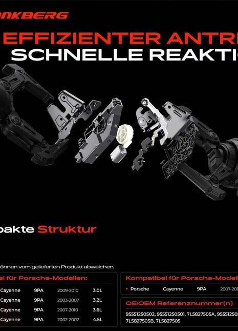 Serratura Portellone Posteriore Frankberg 1x per Porsche Cayenne 9PA 3.2L 3.6L 95551250502 955512501 7L5827505A 95551250500 7L5827505B