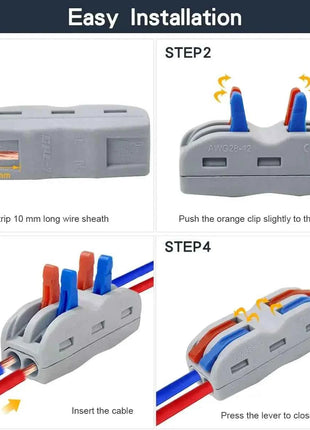 1 In Multiple Out Push-in Electrical Wire Connector Terminal Block Universal Fast Wiring Cable Connectors For Cable Connection