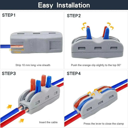 1 In Multiple Out Push-in Electrical Wire Connector Terminal Block Universal Fast Wiring Cable Connectors For Cable Connection